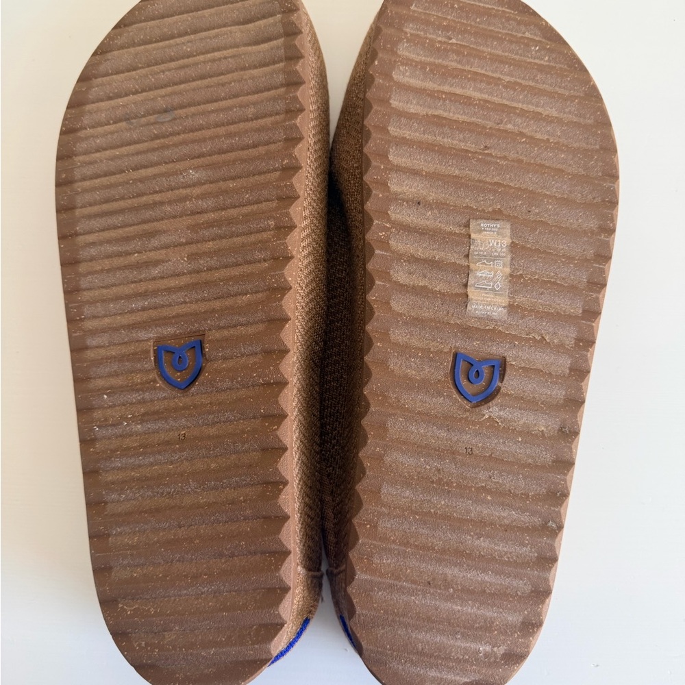 Women’s Rothys The Casual Clog Teak Herringbone Merino Wool Size US 13 / EU 43 - Picture 6 of 7